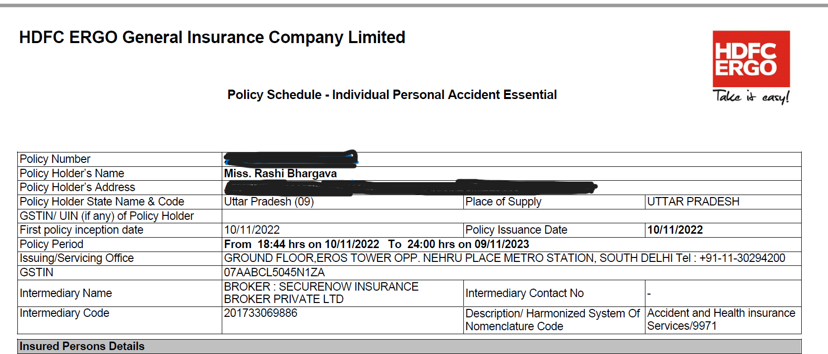 Why I bought Personal accident insurance policy